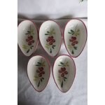 5 coupelles a avocat motif fleurs fait main