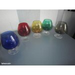 5 verres a cognac couleurs