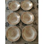 6 assiettes creuses. d�cor cal�che.