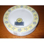 6 assiettes d�cor�es a dessert