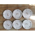 6 assiettes a dessert. digoin sarguemines mod�le nemours