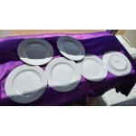 6 assiettes a dessert porcelaine blanches 19. 2 cm