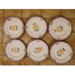 6 assiettes plates longchamp.