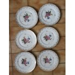 6 assiettes plates porcelaine limoges ulim