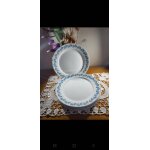 6 assiettes plates sarreguemines mod�le ch�ne