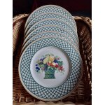 6 assiettes plates villeroy et boch mod�le basket