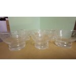 6 coupes a champagne en cristalin grav� ann�es 50