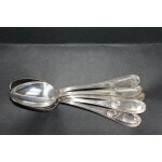6 cuillires soupe mtal argent avec monogramme grav bg