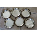 6 dessous de bouteille mtal argent fin xixme
