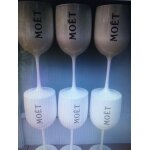 6 grands verres champagne moet et chandon ice imperial en acrylique - neufs