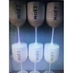 6 grands verres champagne moet et chandon ice imperial en acrylique - neufs