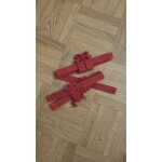 6 liens de serviette rouges