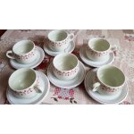 6 tasses et soucoupes pillivuyt bistro bar a thé vintage ou café motifs rose 6 tasses et soucoupes pillivuyt bistro bar a thé vintage ou café motifs rose