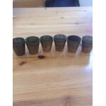 6 verres a digestif en etain