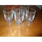 6 verres a liqueur sur pieds