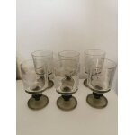 6 verres a pieds vintage luminarc.