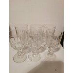 6 verres a vin blanc. cristal d'arques.
