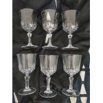 6 verres a vin cristal d'arques mod�le saint germain