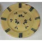 7 assiettes plates anciennes - modle jolibois , pexonne manufacture de porcelaine opaque ff (fenal frres) ...