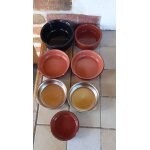 7 petits plats en terre cuite a crme brule , catalane ou autres utilisations - diffrents diamtres ...