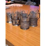 7 porte - verres russes avec leur verre