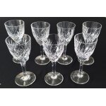 7 verres a porto en cristal  ; saint louis  ; modele  ; chantilly ; annees 60