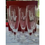 8 verres a biere en cristal flute de 25 cl. modle edit par heinekein en 1998. jamais servi.
