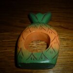 Ananas rond de serviette en bois peint - 08, 5x05cm environ