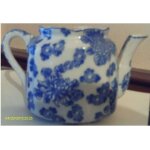 Ancien - thire - petites fleurs bleues - sans couvercle - en porcelaine