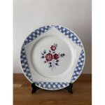 Ancienne assiette plate kg luneville henri