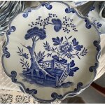 Ancienne assiette terre de fer en faence de creil et montereau dcor hollandais