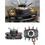 Appareil � raclette, gril et fondue et plaque � griller antiadh�sif convient pour 8 personnes
