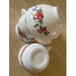 Arcopal 2 x tasse soucoupe 1 bol rétro coffee cups saucers motif ronsard ?? Arcopal 2 x tasse soucoupe 1 bol rétro coffee cups saucers motif ronsard ??