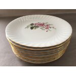 Art de la table lot assiettes en porcelaine fine de vitriam vintage design dor
