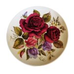 Assiette ak kaiser motifs fleurs multicolores porcelaine