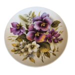 Assiette ak kaiser motifs pens�es fleurs multicolores porcelaine