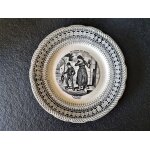 Assiette ancienne  le langage des fleurs  n9 la girofl�e hb & cie