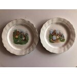 Assiette ancienne moulin des loups et hamage lot de 2