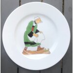 Assiette bécassine peint main h. lorre, pinchon, bd, bande dessinée, figurine Assiette bécassine peint main h. lorre, pinchon, bd, bande dessinée, figurine