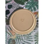 Assiette conservation transport tupperware jaune vintage