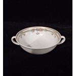 Assiette pour consomm�, 2 hanses , en porcelaine de limoges bernardaud, d�cor or exclusif.