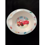 Assiette creuse 6 / 18 mois motif cars color.