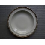 Assiette creuse ancienne porcelaine limoges lafarge, frise dore