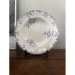 Assiette creuse ancienne terre de fer longwy hano�