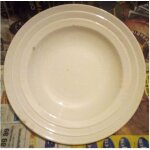 Assiette creuse blanche - faencerie d' onnaing - nord