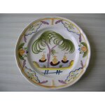 Assiette creuse faience d'art navire n1