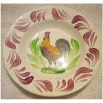 Assiette creuse - en porcelaine -  ; terre de fer - choisy le roi  ; - d�cor coq - vintage