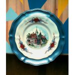 Assiette d�corative alsacienne sarreguemines h. loux