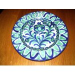 Assiette decorative en ceramique avec crochet suspension