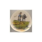 Assiette d�corative de forme ovo�de - image d'�pinal jeune fille et le loup